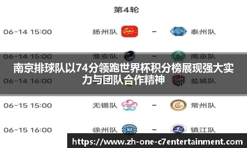 南京排球队以74分领跑世界杯积分榜展现强大实力与团队合作精神